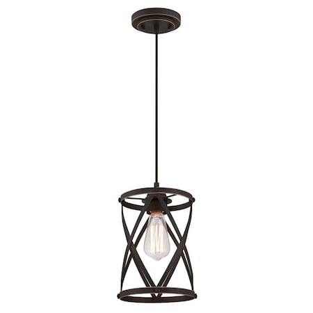 Westinghouse Pendant 60W Mini Isadora ORB High-Lights Lattice Weave Cage 6362200